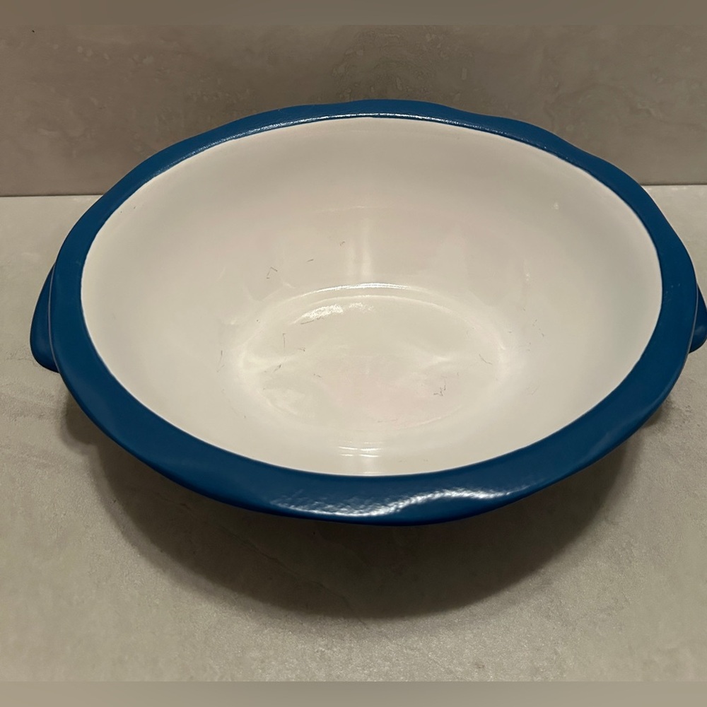 CorningWare Creations Stoneware Blue 2 Qt Oval Covered Casserole Dish w/Handles - Picture 3 of 7